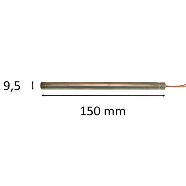 Encendedor para estufa de pellets: 9,5 mm x 150 mm 300 Watt 